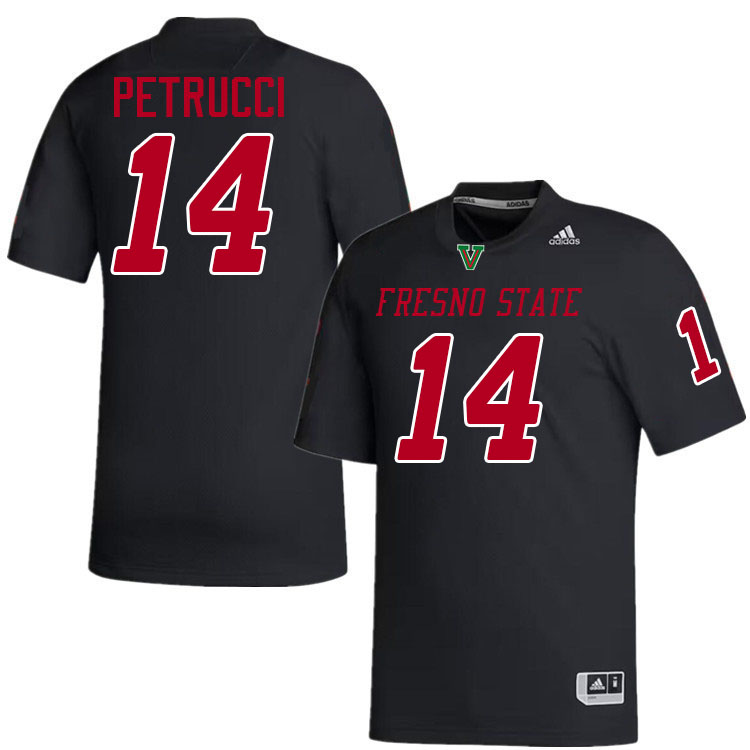 Fresno State Bulldogs #14 Vince Petrucci College Football Jerseys,Uniforms-Black